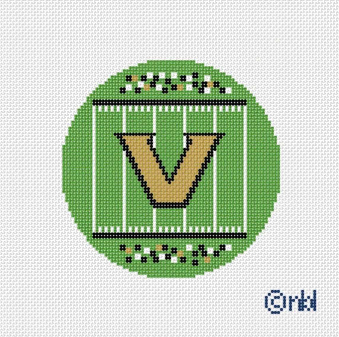 Vanderbilt Football Field Round Canvas