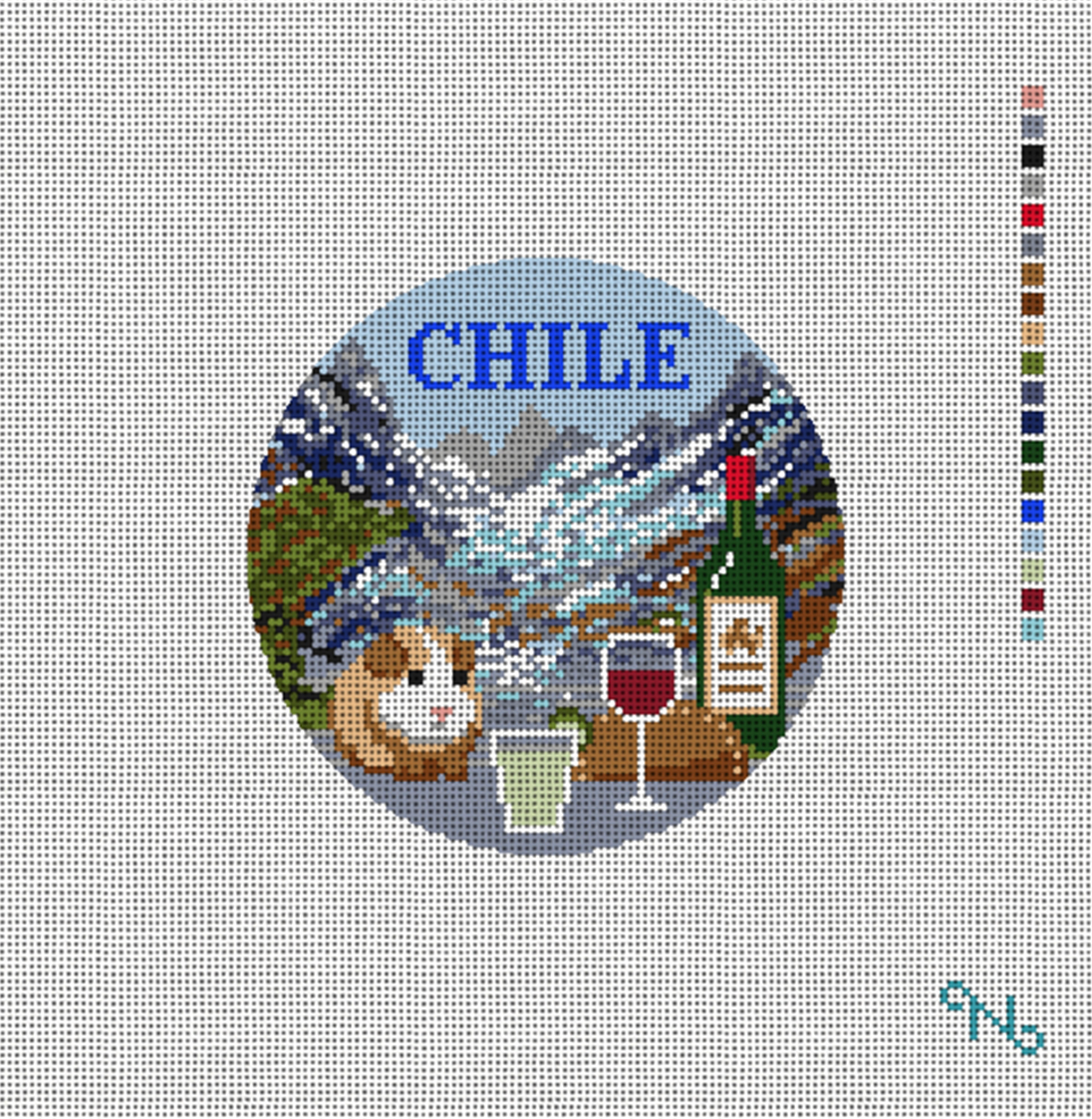 Chile Round Canvas