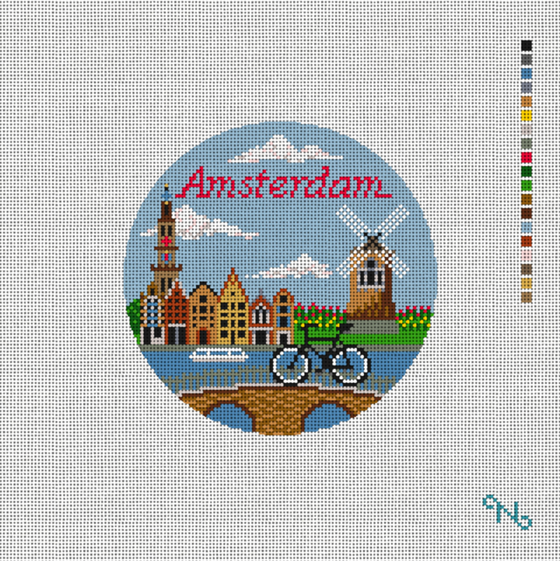 Amsterdam Round Canvas