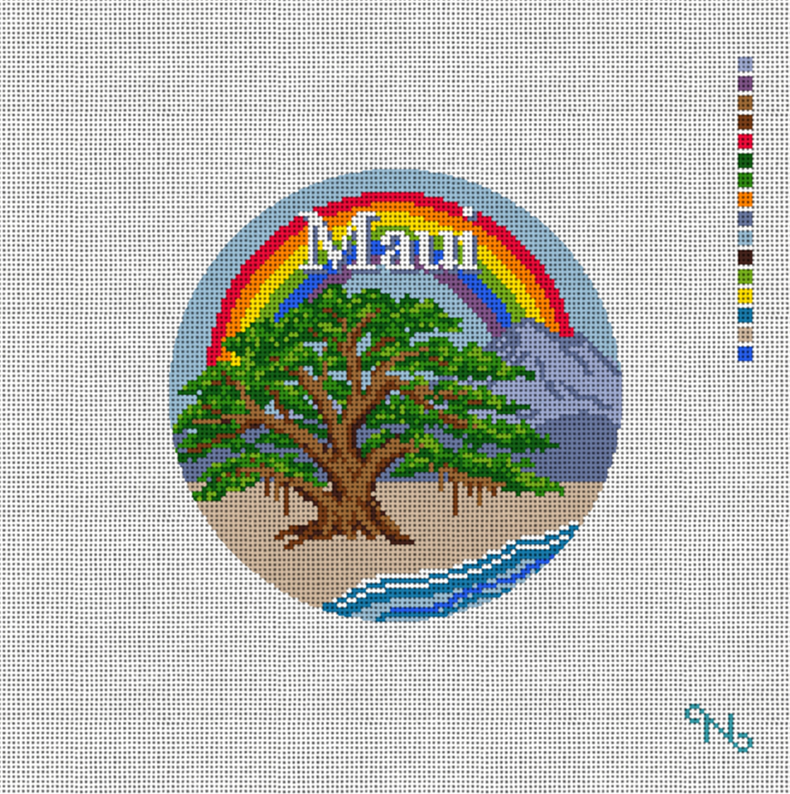 Maui Round Canvas