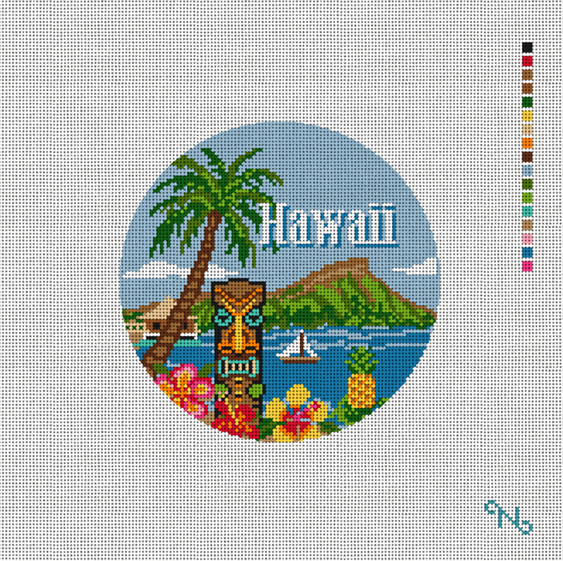 Hawaii Round Canvas