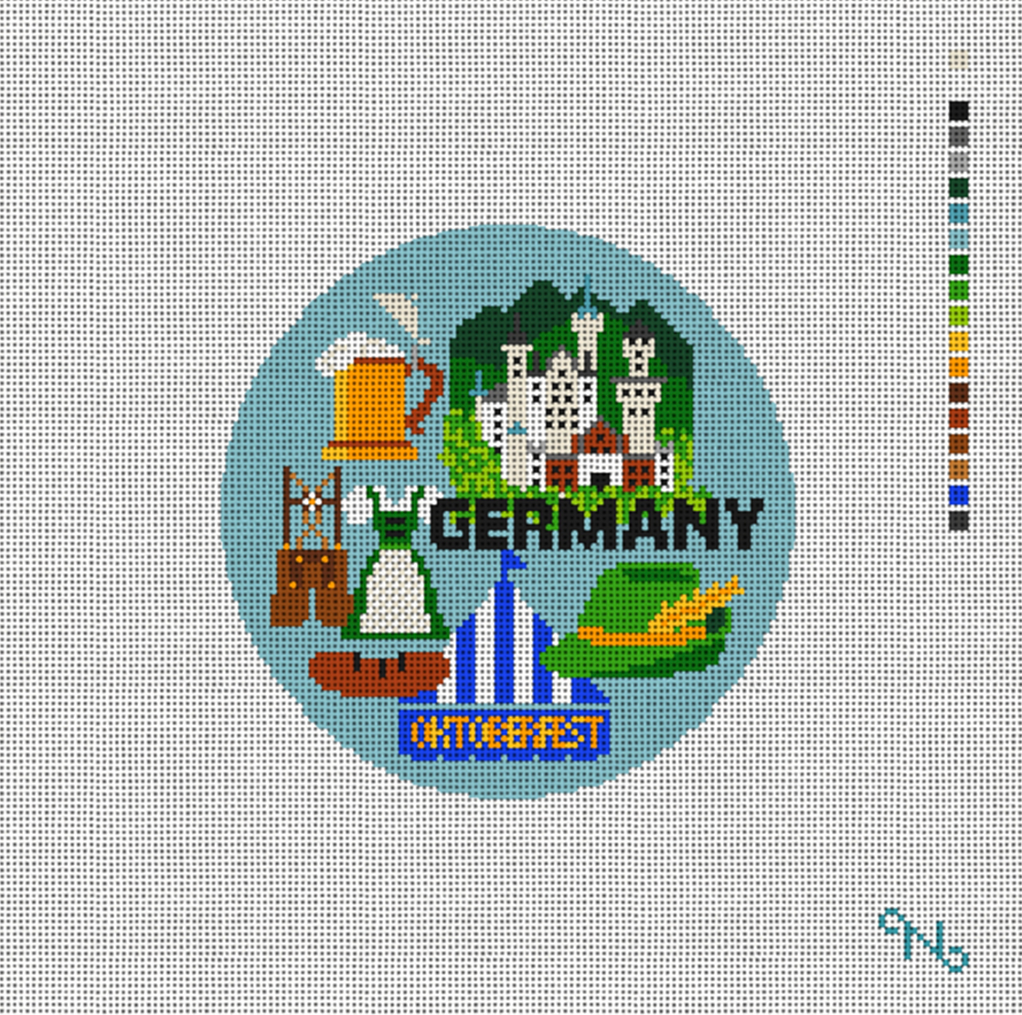 Germany Round Canvas