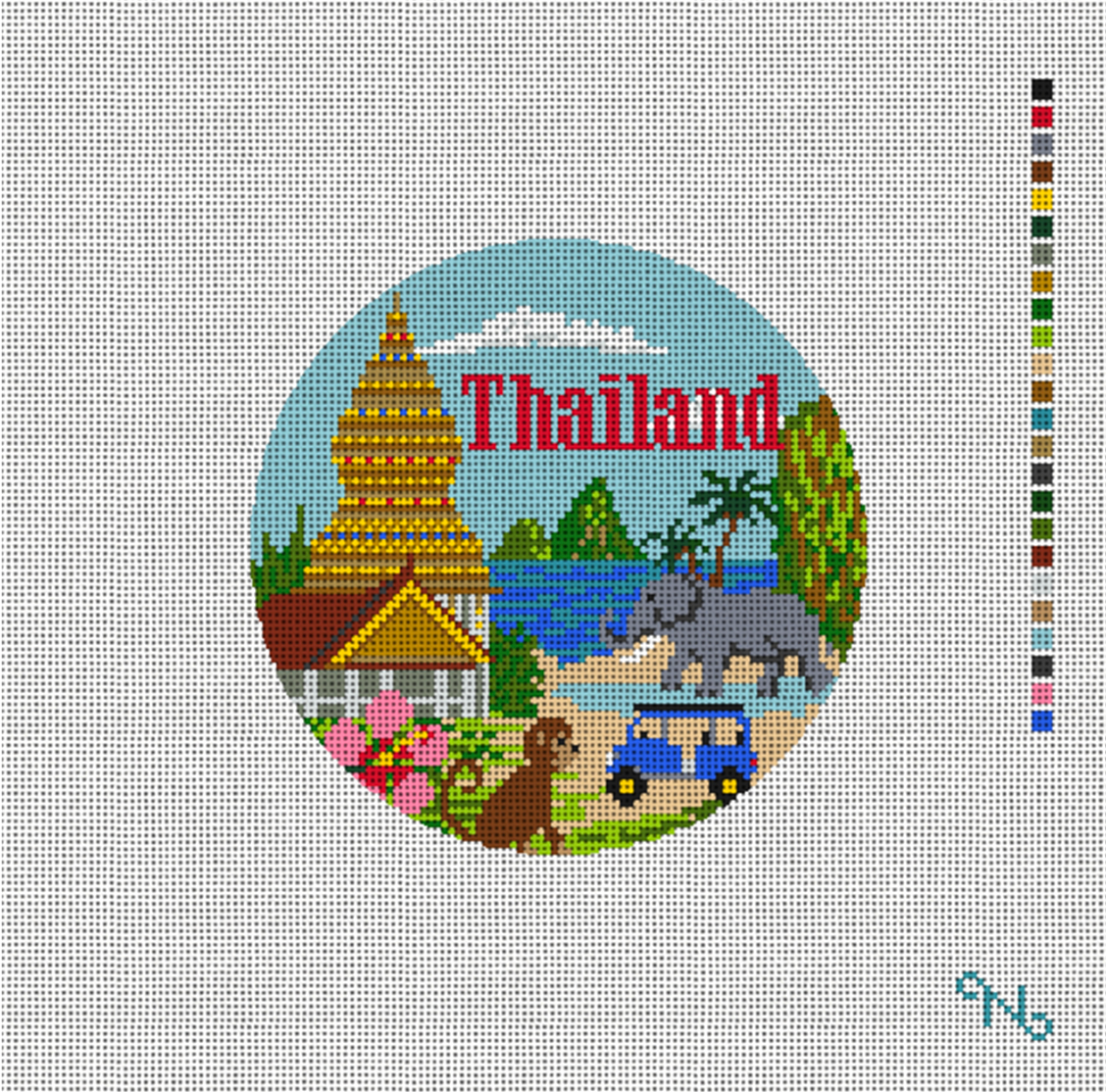 Thailand Round Canvas