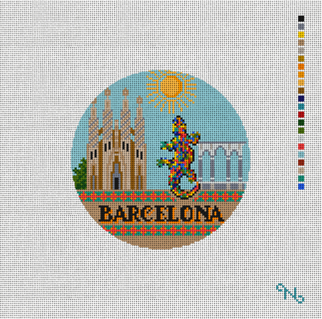 Barcelona Round Canvas