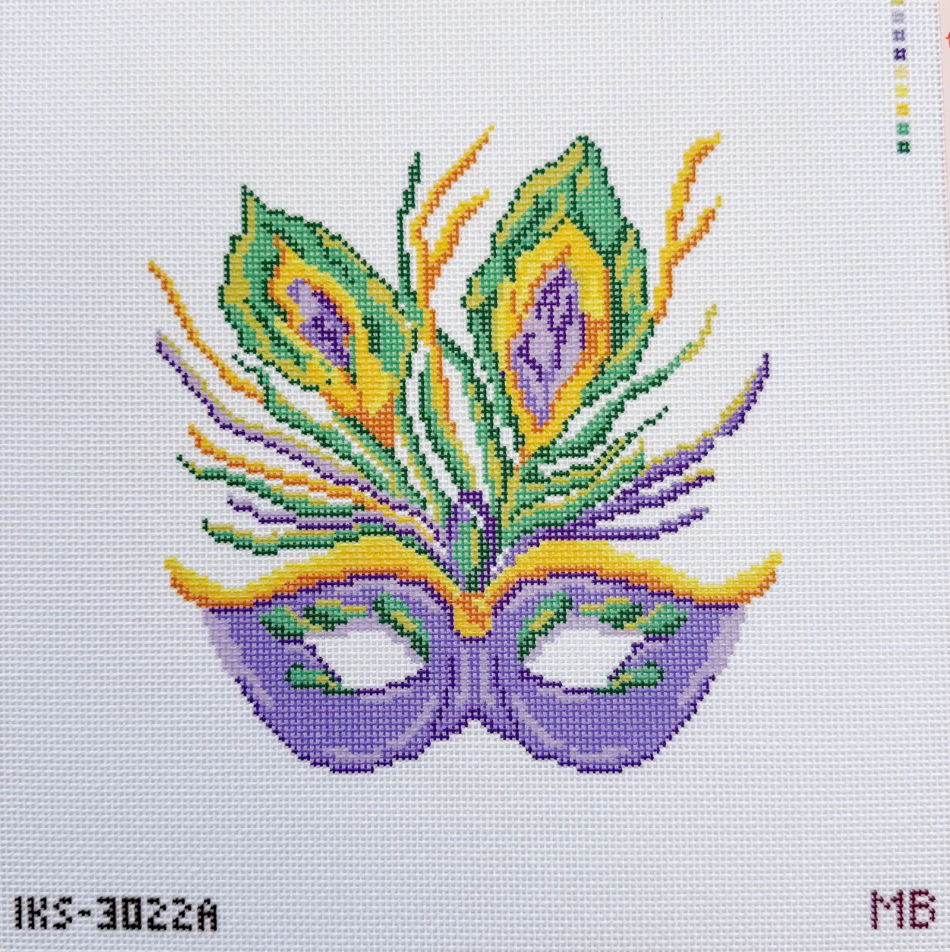 Mardi Gras Mask - Purple Canvas