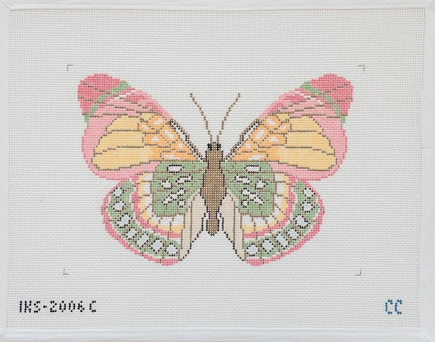 Pink Green Butterfly LG Canvas