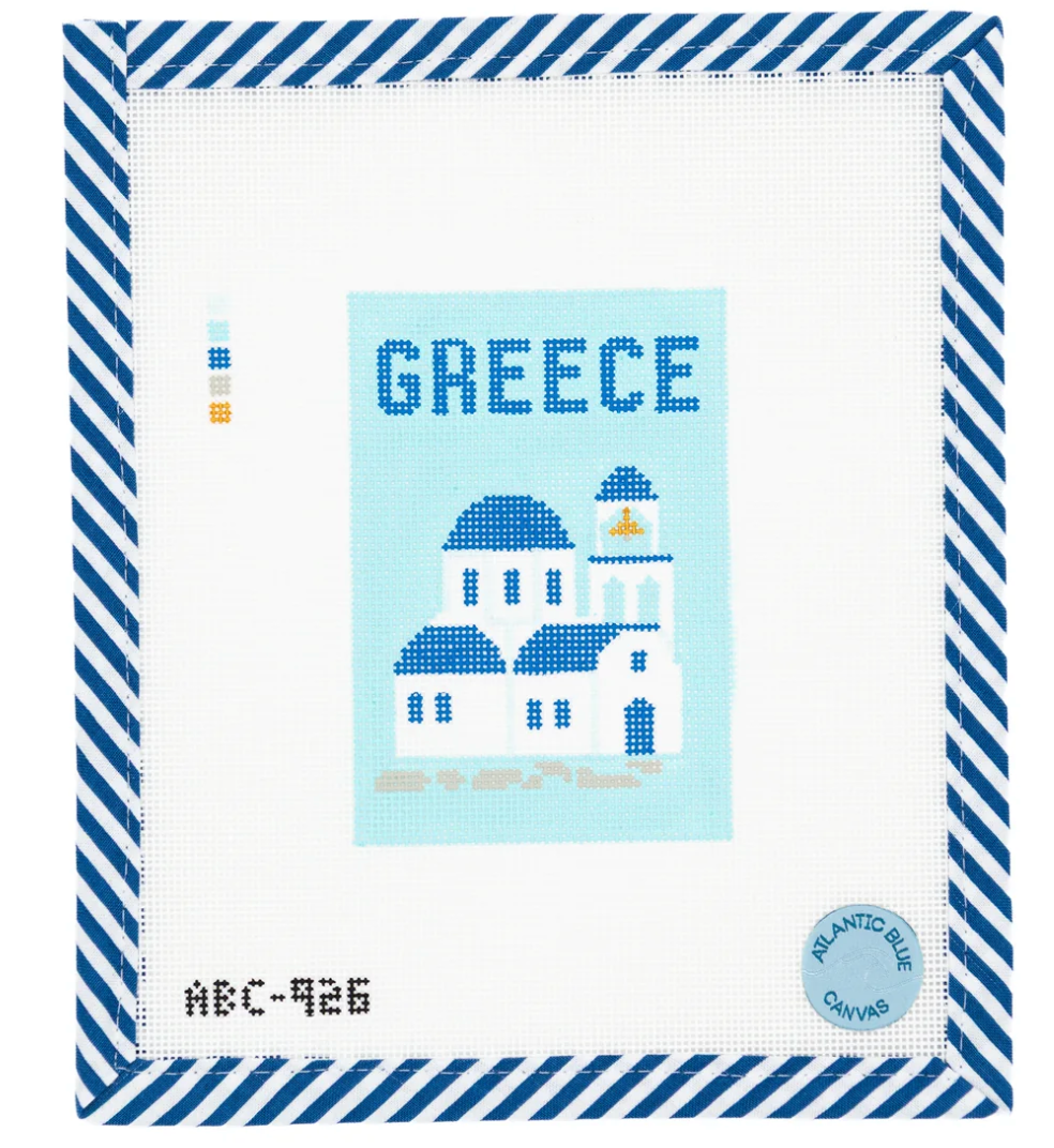 Greece Travel Book Canvas
