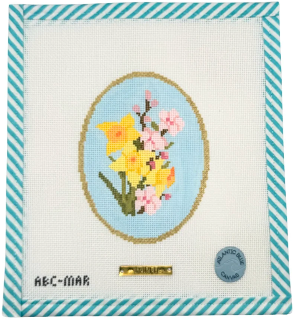 Birth Flowers: March Canvas