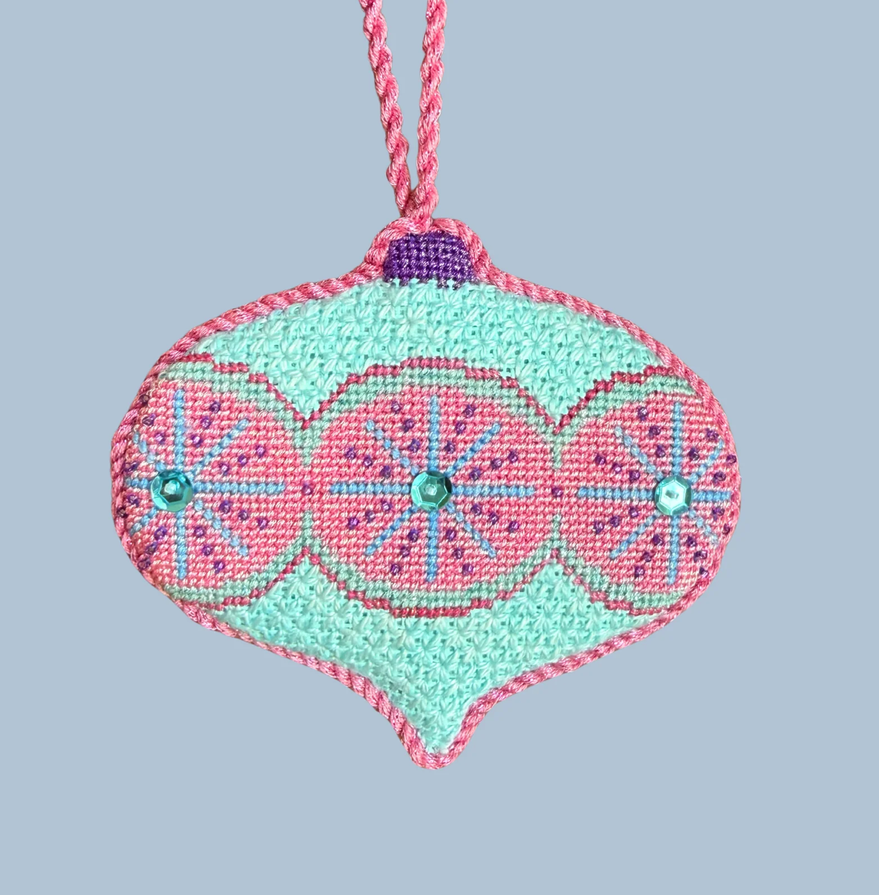 Mid Century Mod Ornament - Starburst Circles Canvas