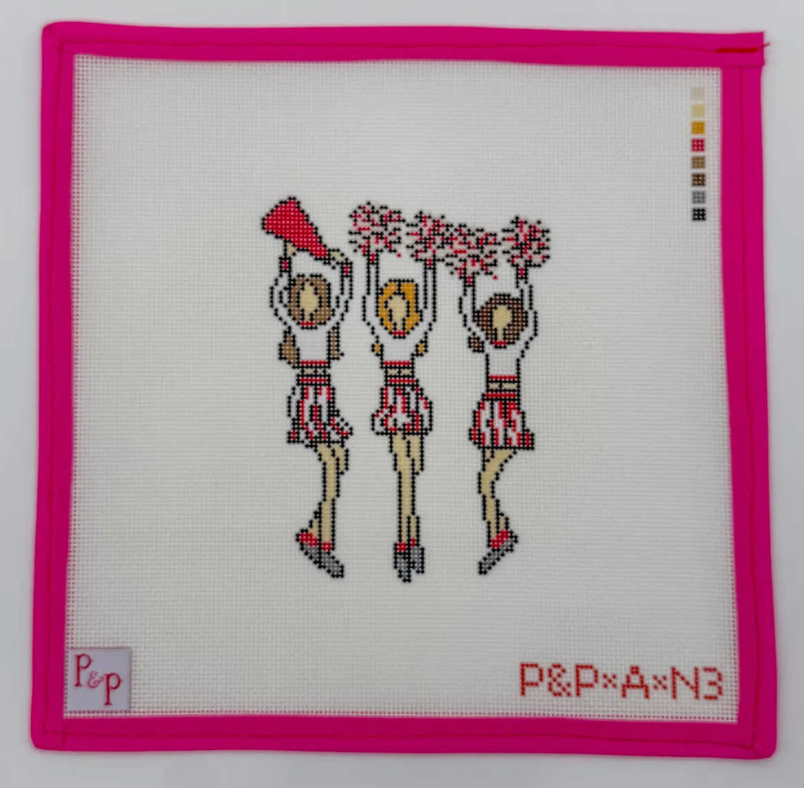 Maroon and White Cheerleaders Canvas