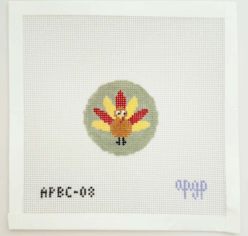 Fall Turkey Bag Tag Canvas