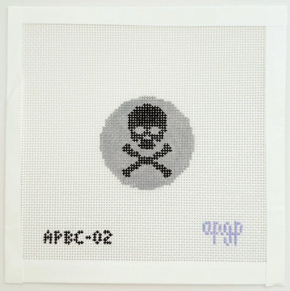 Skull Bag Tag Canvas