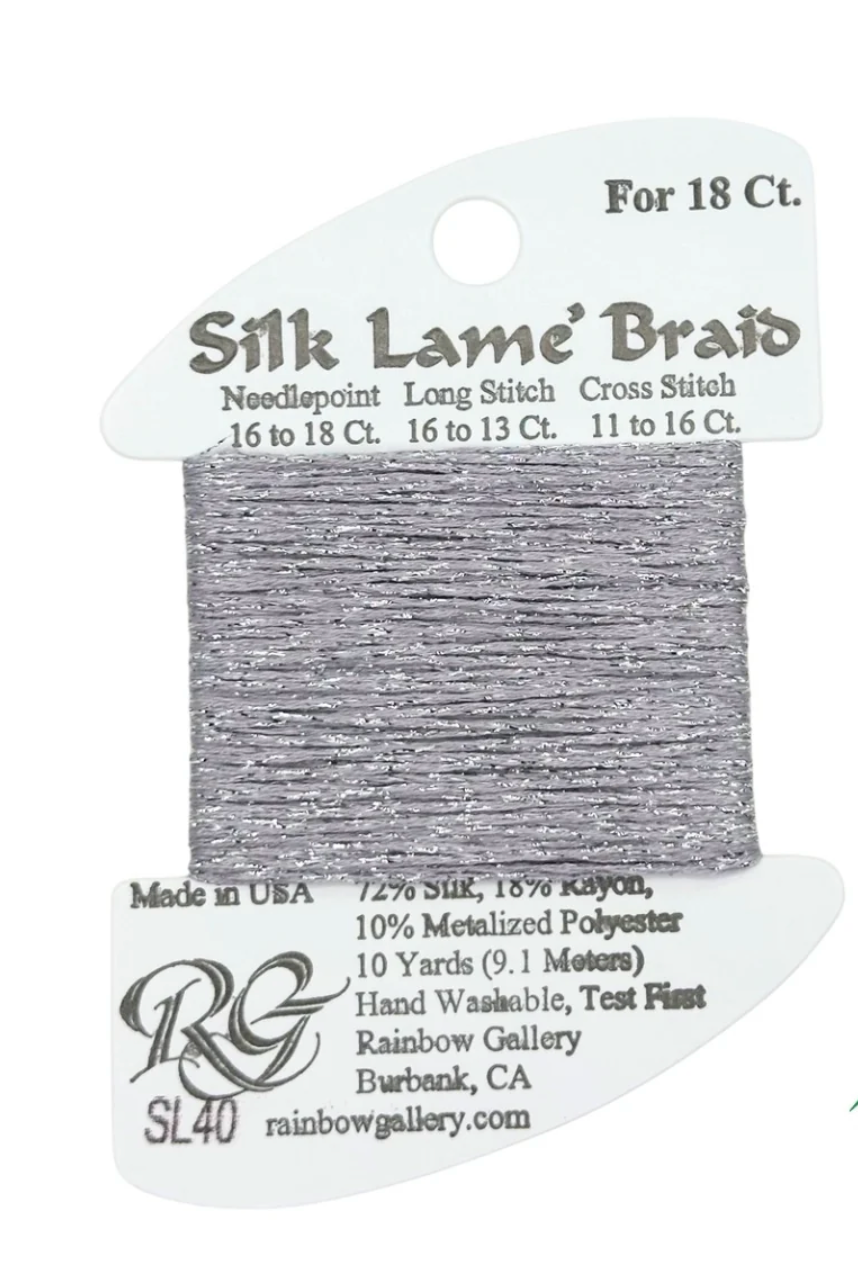Silk Lame Braid SL40 Dove Gray