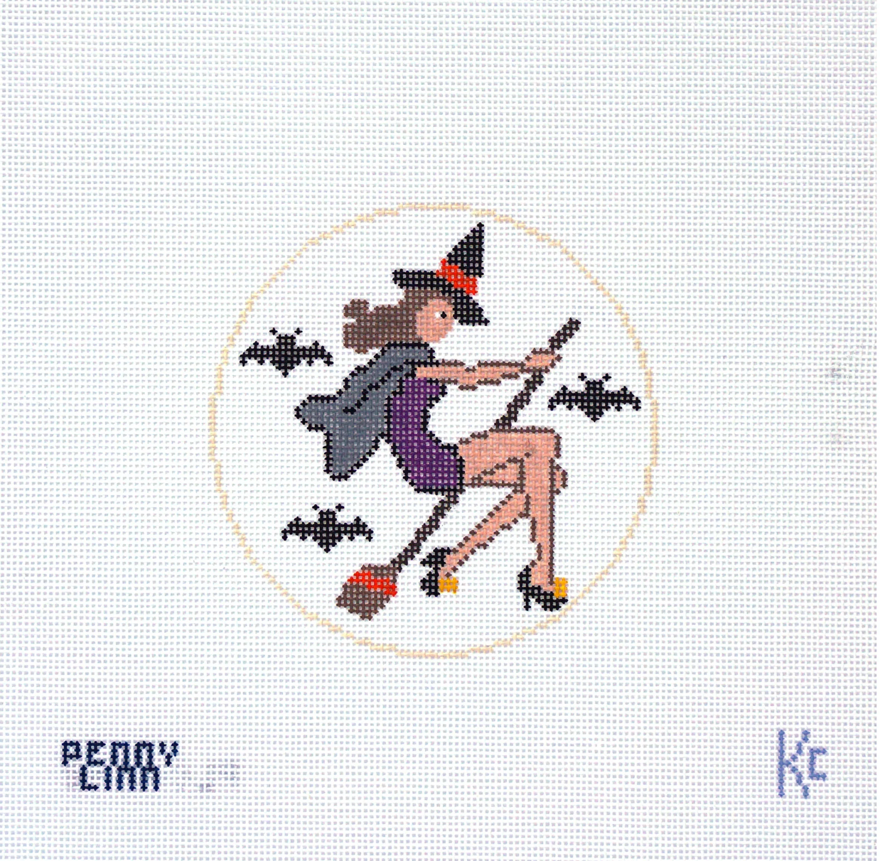 Vintage Halloween Witch Canvas