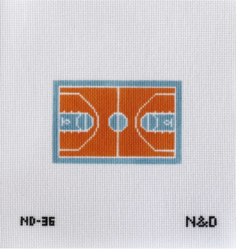 Basketball Court - Orange and Blue Canvas
