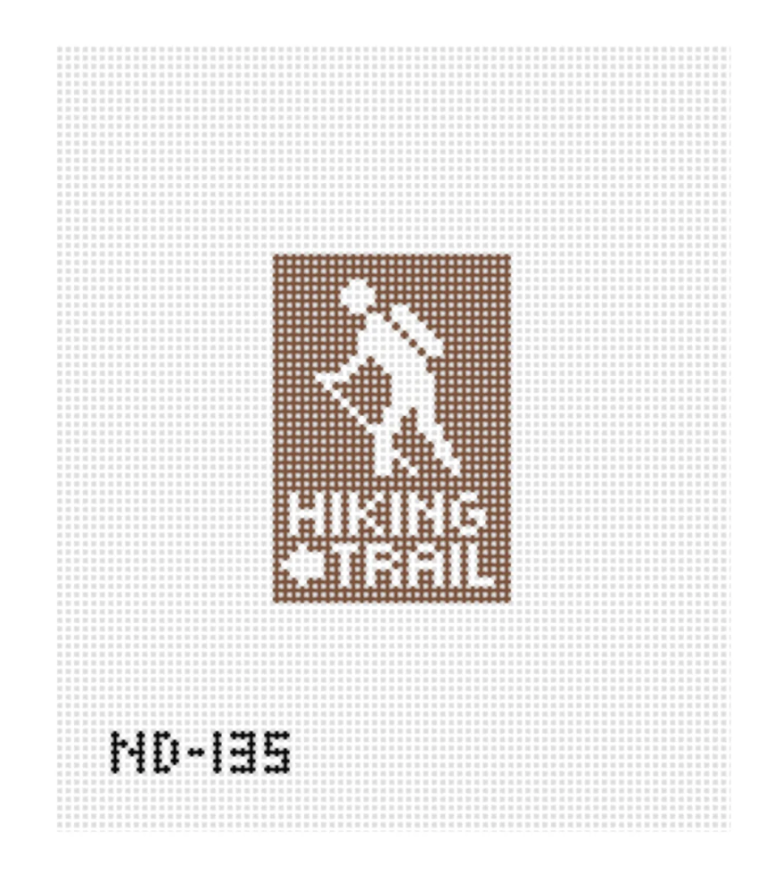 Hiking Trail Luggage Tag Insert Canvas