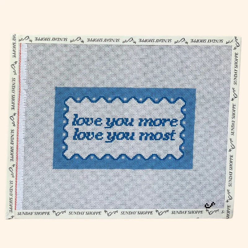 Love You More Love You Most Canvas (Blue)