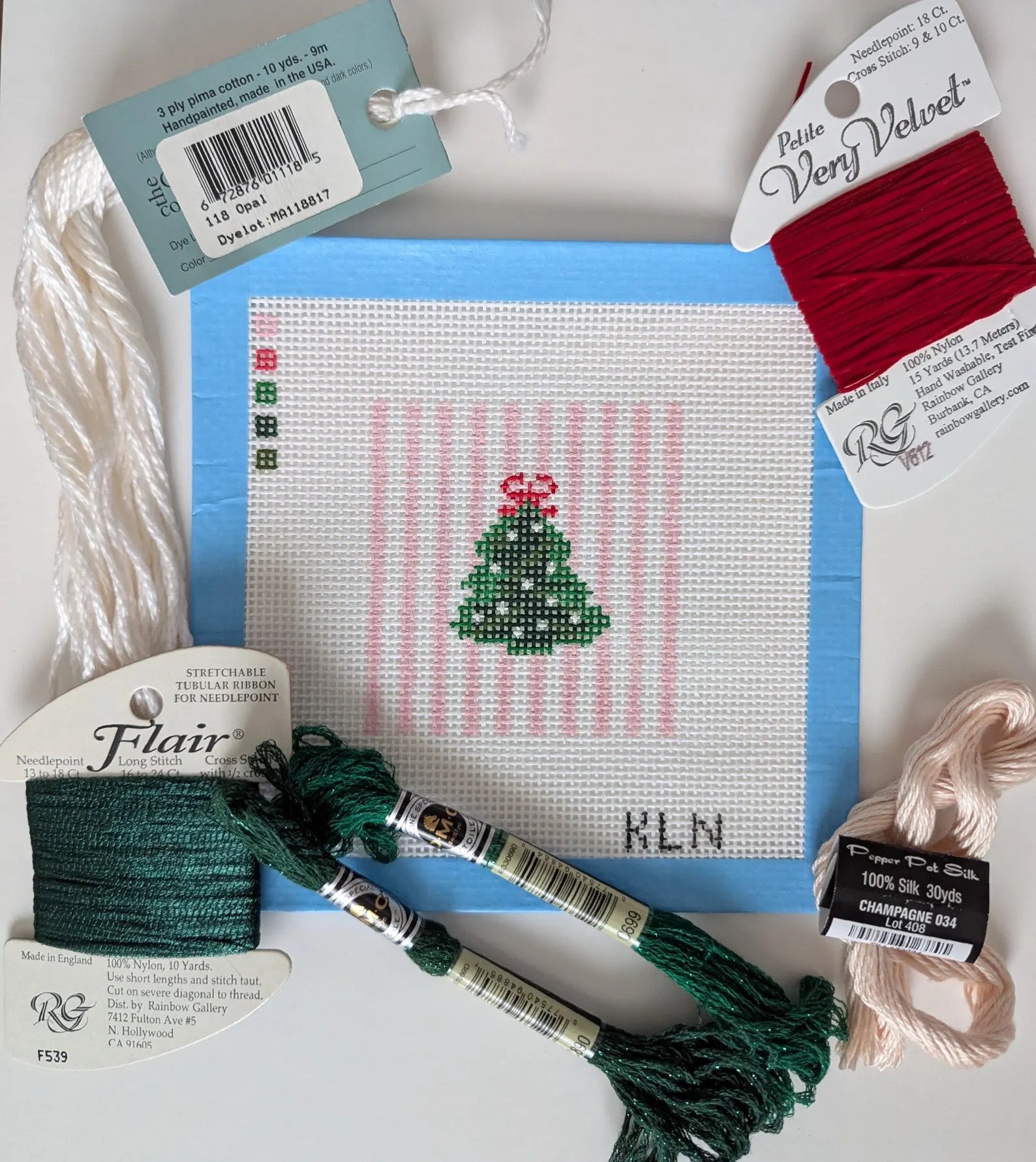 Preppy Christmas Tree Canvas