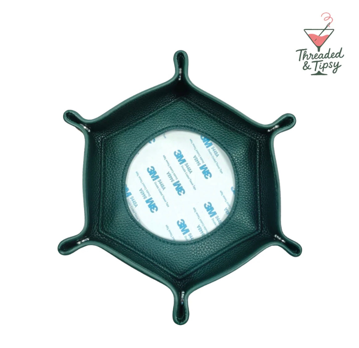 Needlepoint Self-Finishing Hexagon Snap Tray