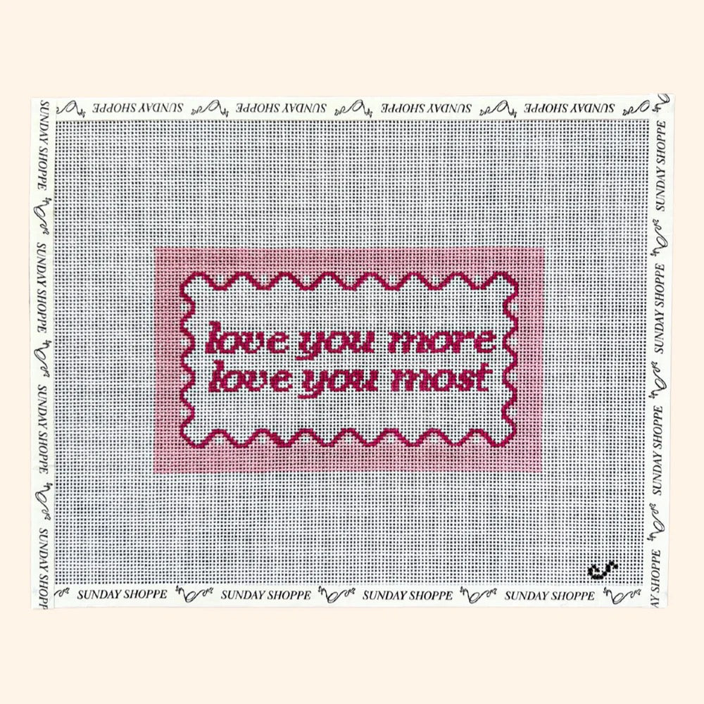 Love You More Love You Most Canvas (Pink)