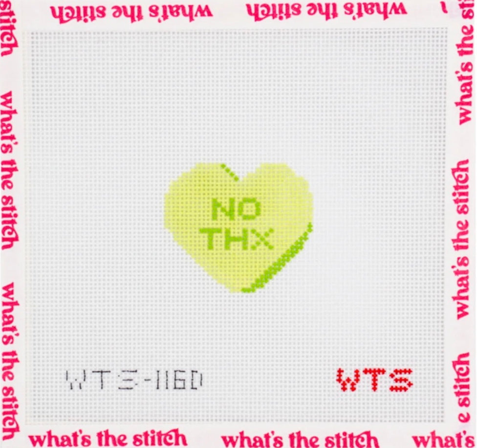 Mini Heart No Thx Canvas