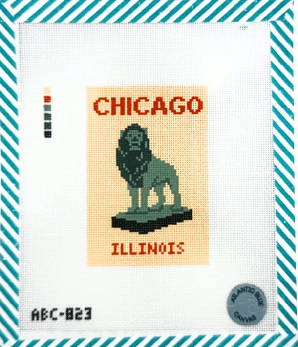 Chicago Travel Book Canvas