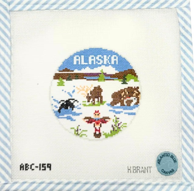 Alaska Travel Round Canvas