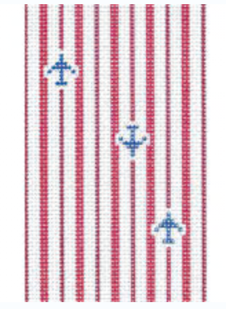 Red + Maroon Striped Airplane Canvas