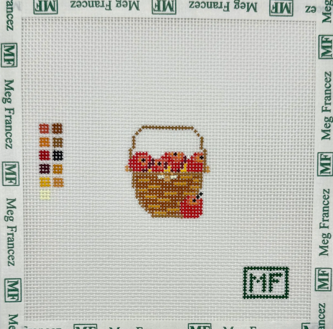 Lightship Basket with Apples Mini Canvas