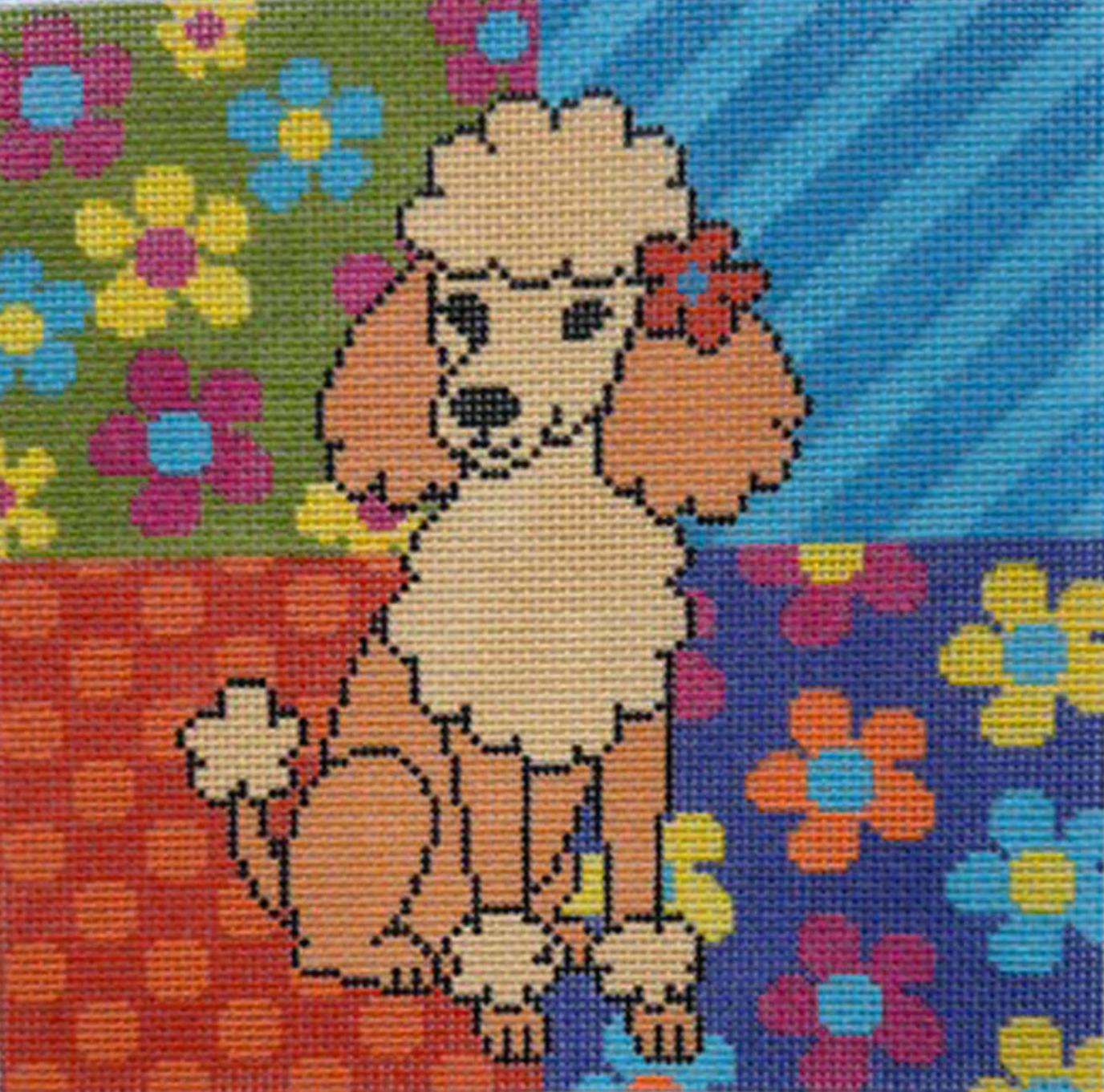 Gigi In Full Bloom - Poodle Canvas