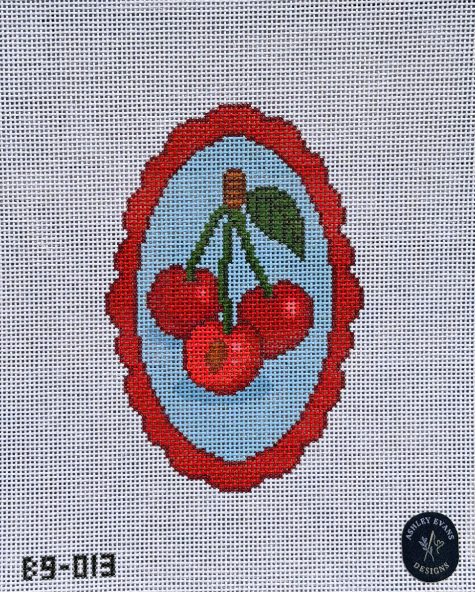 Oval Cherries Canvas