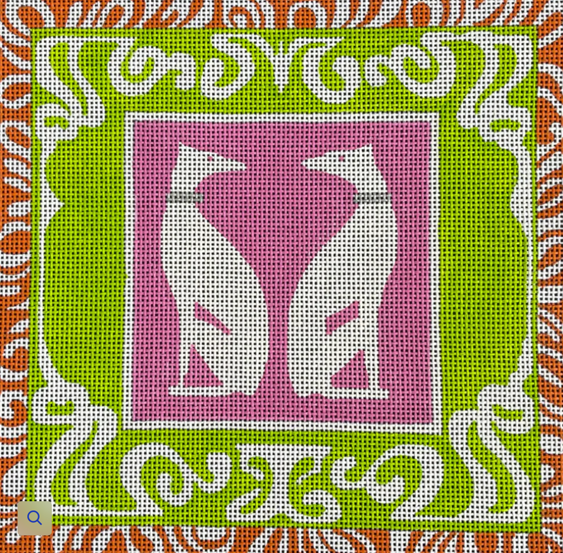 Nouveau White Whippets Canvas