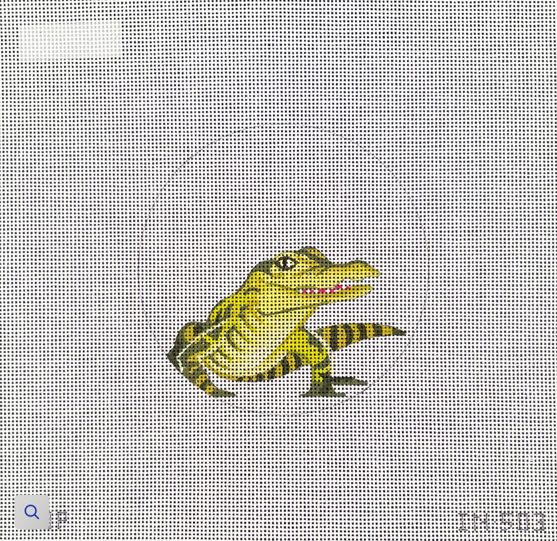 Baby Crocodile Round Canvas