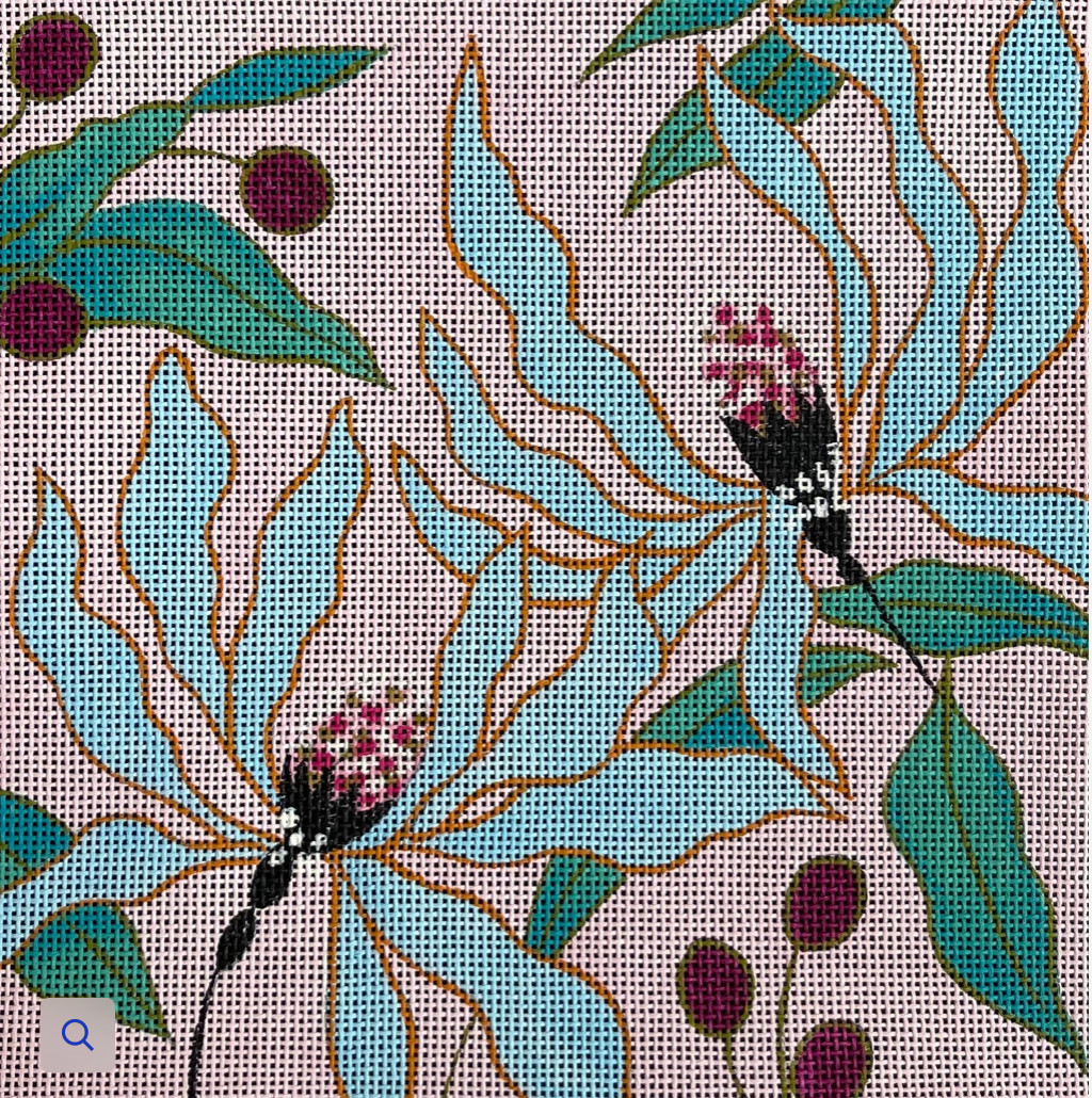 Whimsy Olive Floral Canvas
