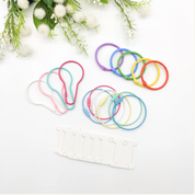 Stainless Steal Wire Rings - Colorful Pack of 6