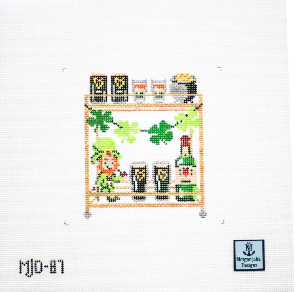 St. Patrick's Bar Cart Canvas