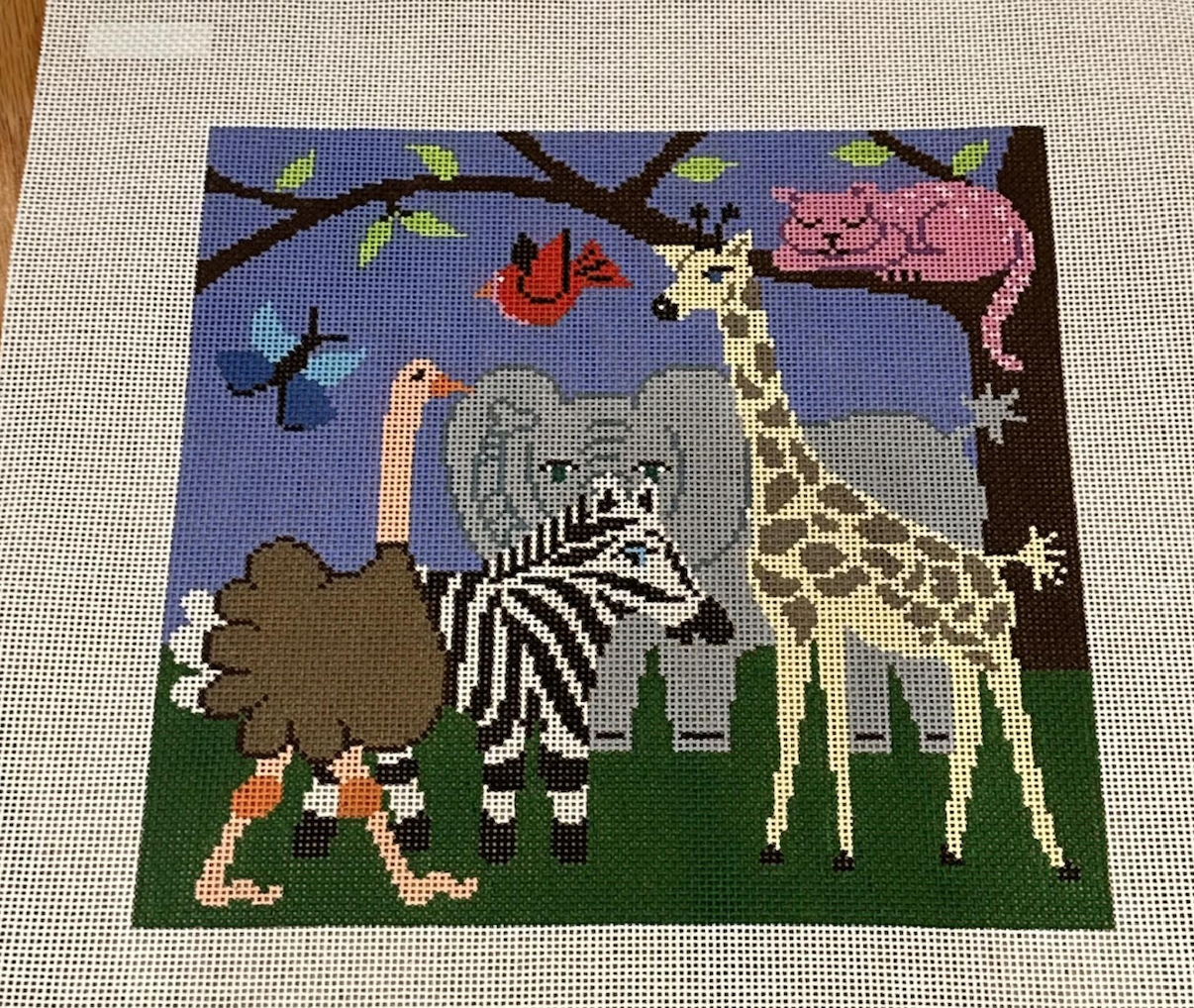 Patti Mann Girl Animals Canvas