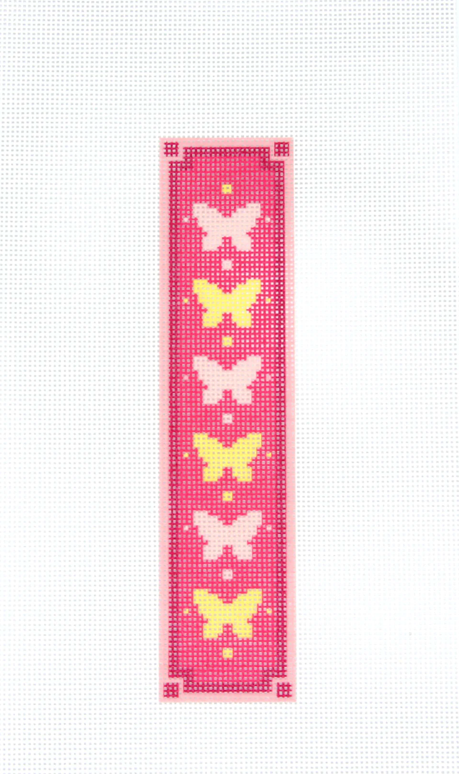 Pink Butterfly Bookmark Canvas