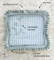 Blue Stripes Ruffle Project Bag