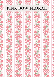 Pink Bow Floral Project Bag