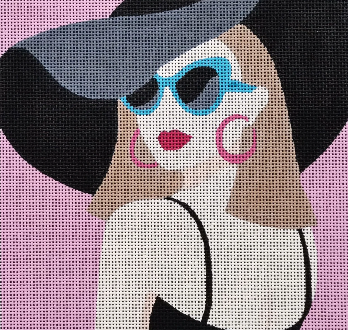 Woman in Black Hat Canvas