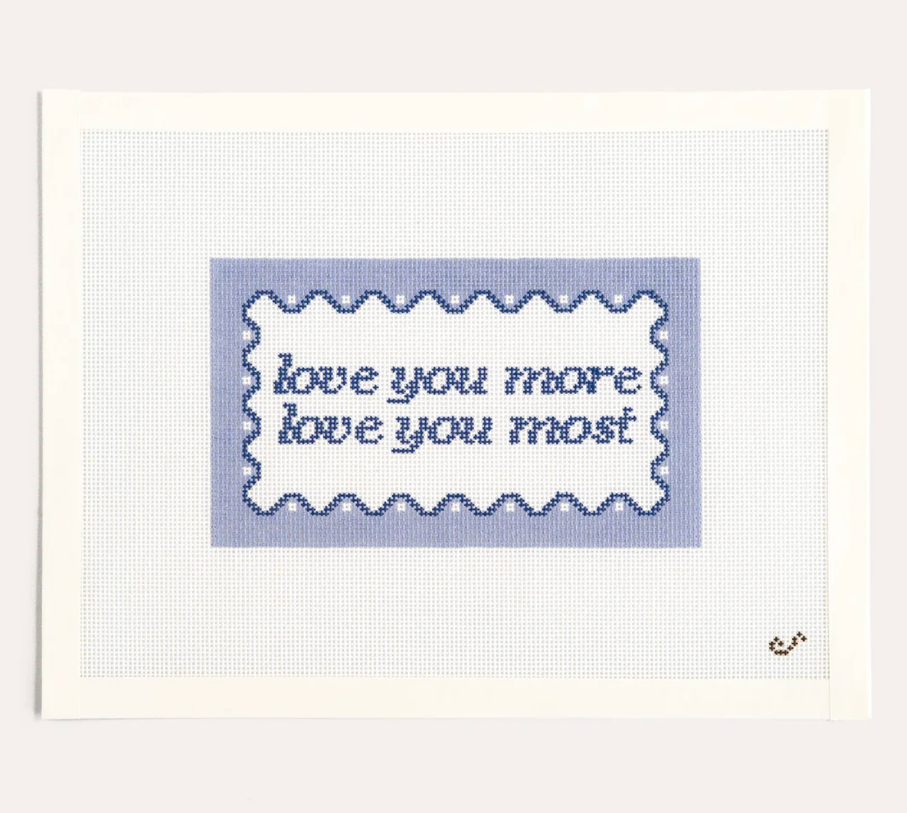 Love You More Love You Most Canvas (Blue)