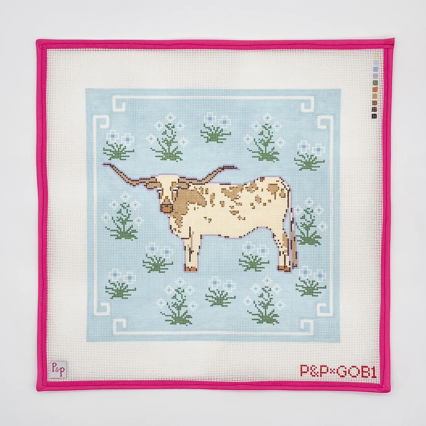 Longhorn Pillow Canvas