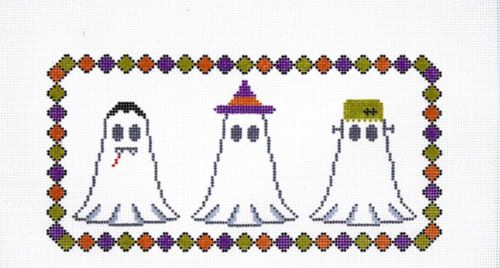 Vintage Halloween: Ghosts in a Row Canvas