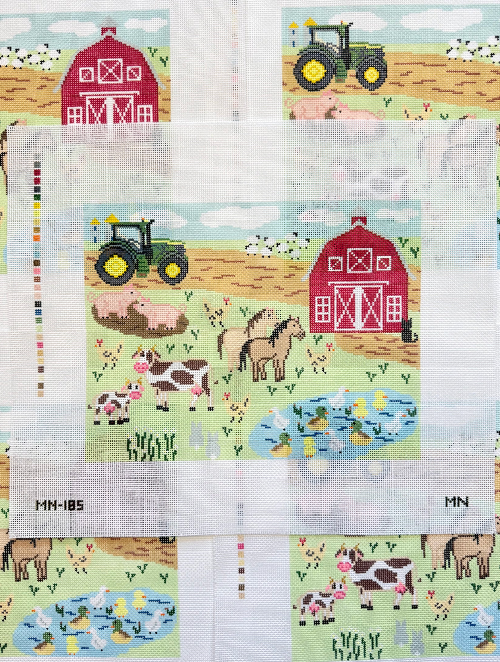 Barnyard Farm Scene Canvas