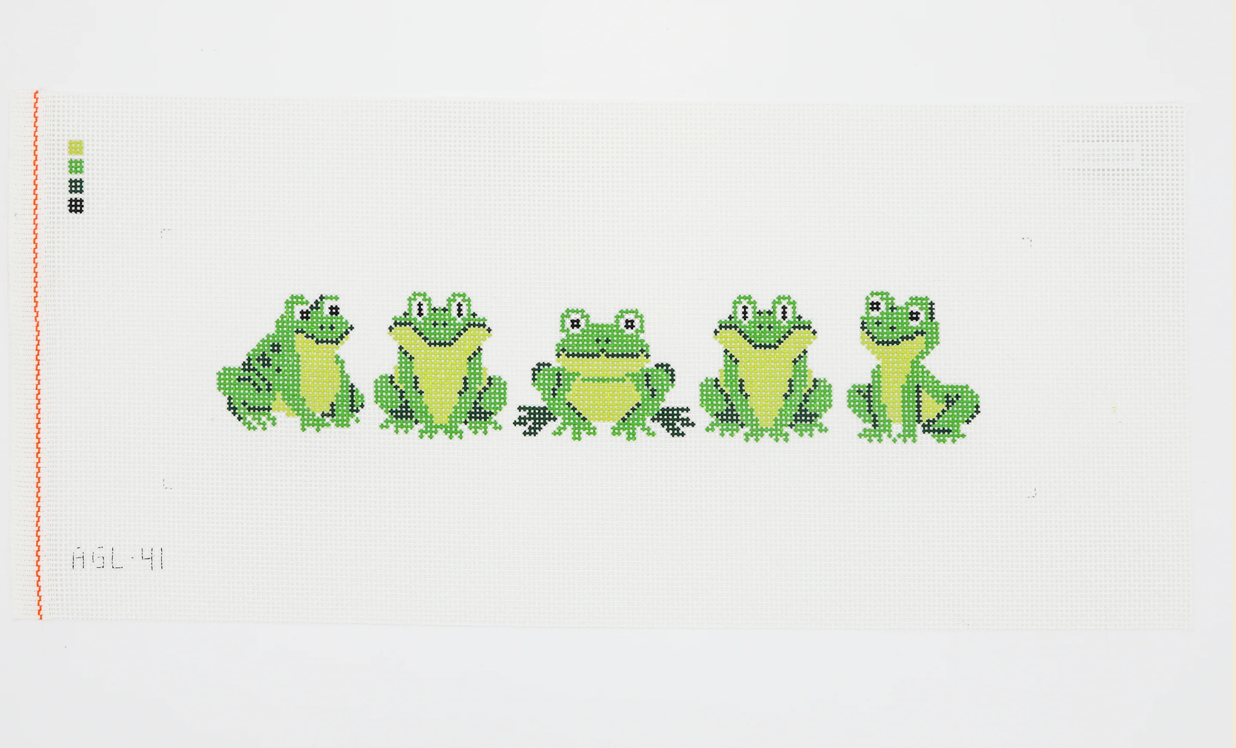 Frogs in a Line Canvas