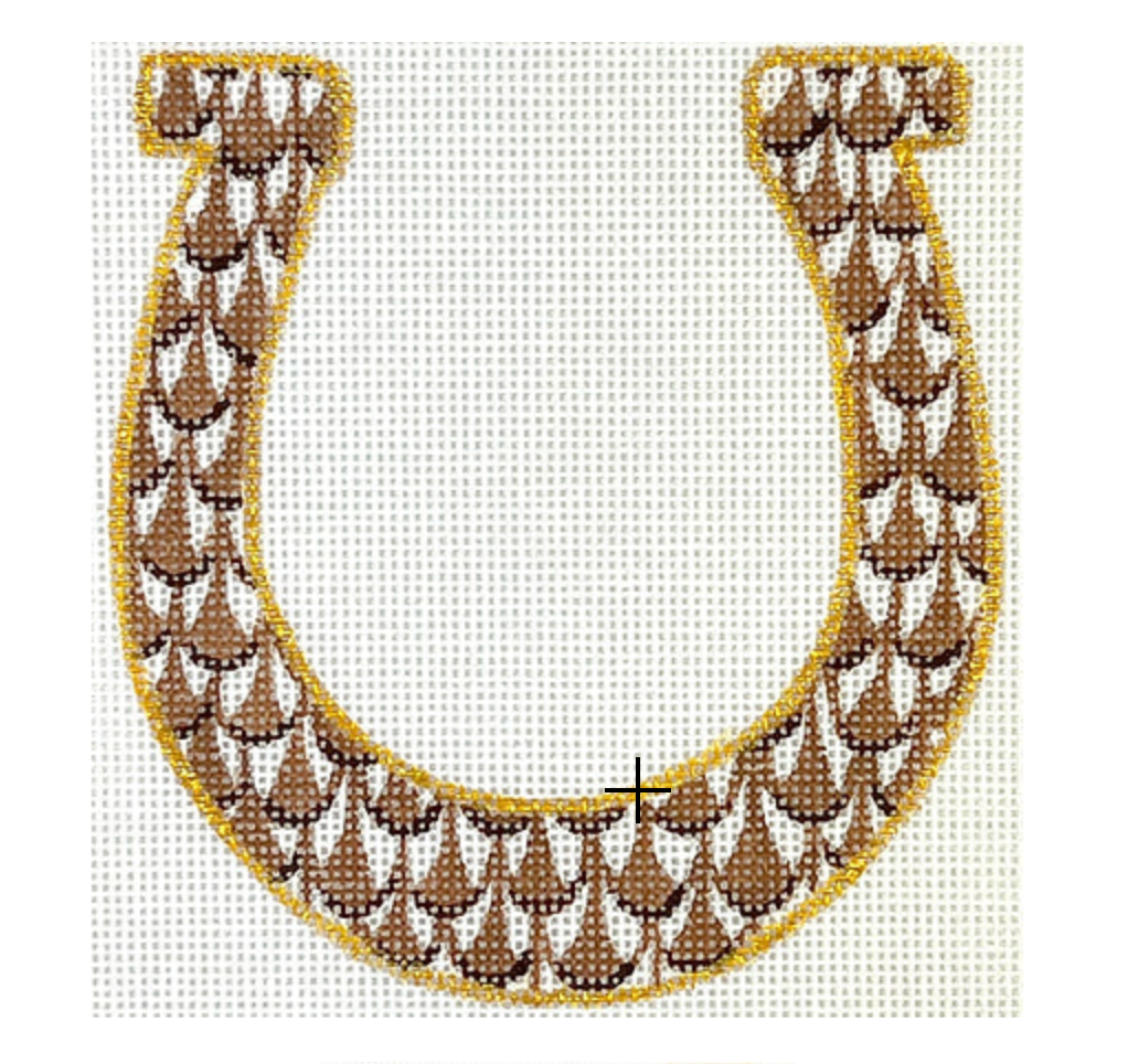 Brown & Gold Horseshoe Canvas