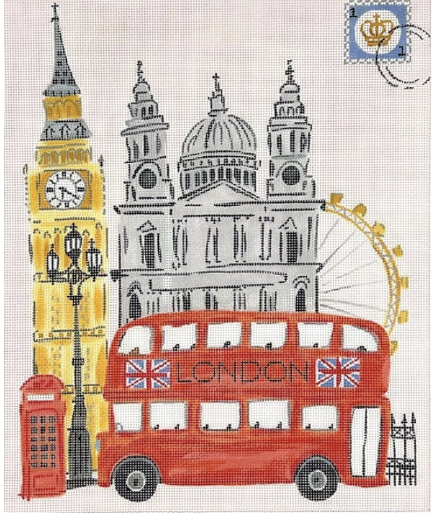 London with Double Decker Bus Canvas