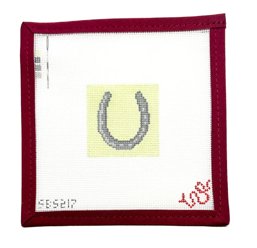 Horse Shoe Mini Needlepoint Canvas