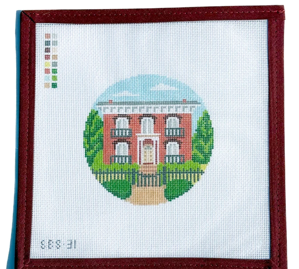 Savannah Mercer-Williams House 4” Round Canvas